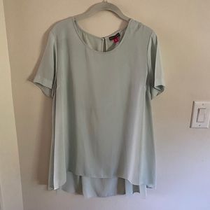 Vince Camuto High-Low Blouse in Mint Green